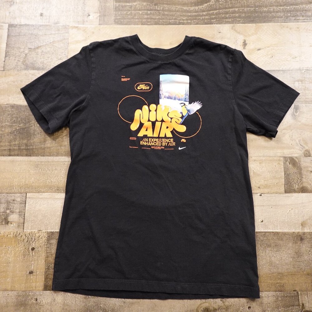 Nike Air‎ Graphic Tee Women’s Medium Black Retro Vaporwave Style